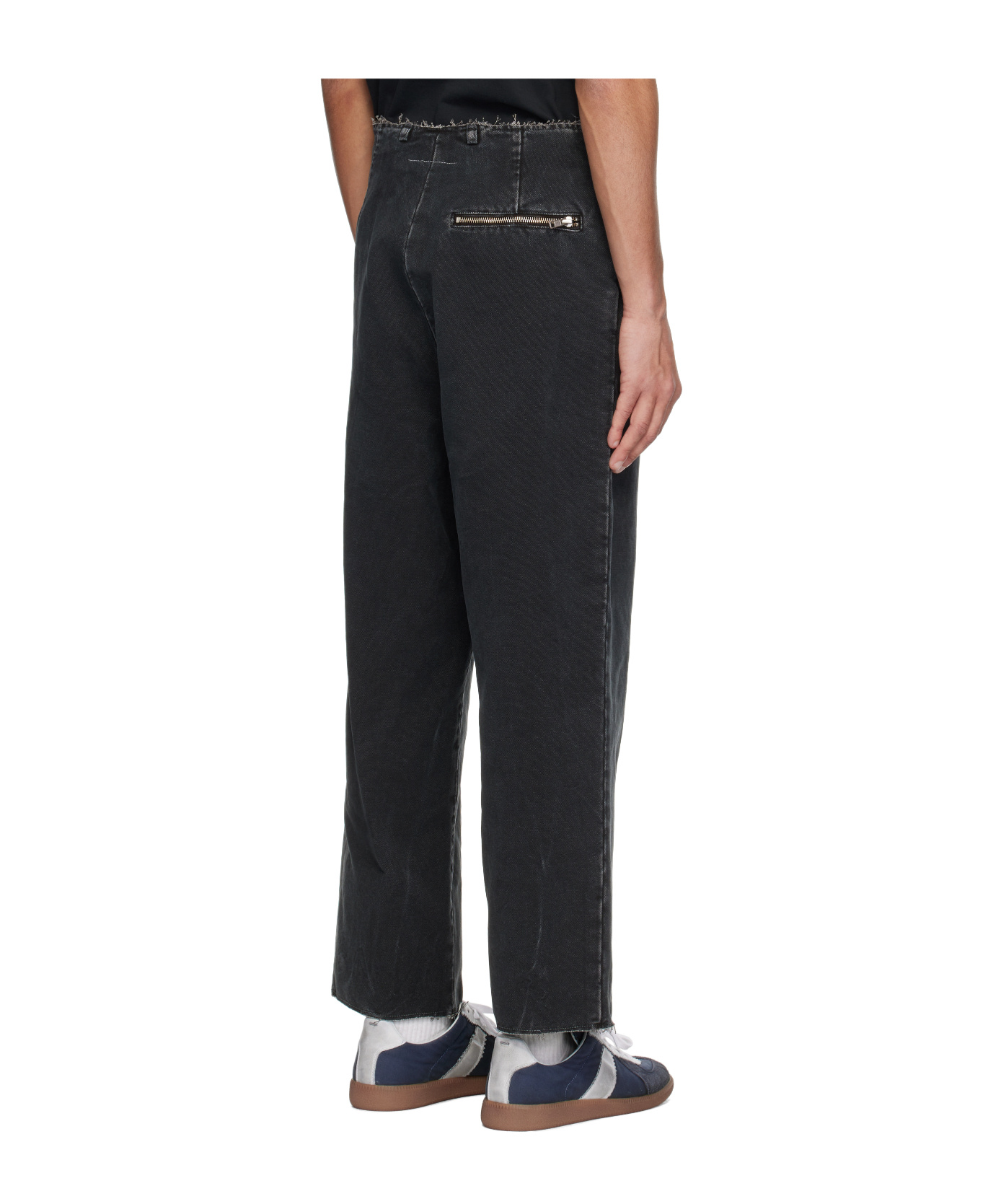 Mm6 Maison Margiela Black Faded Jeans In Black