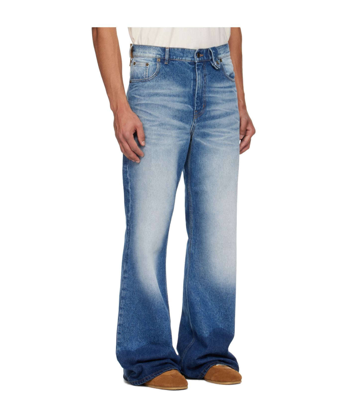 Egonlab Samy Wide Leg Jeans In Blue