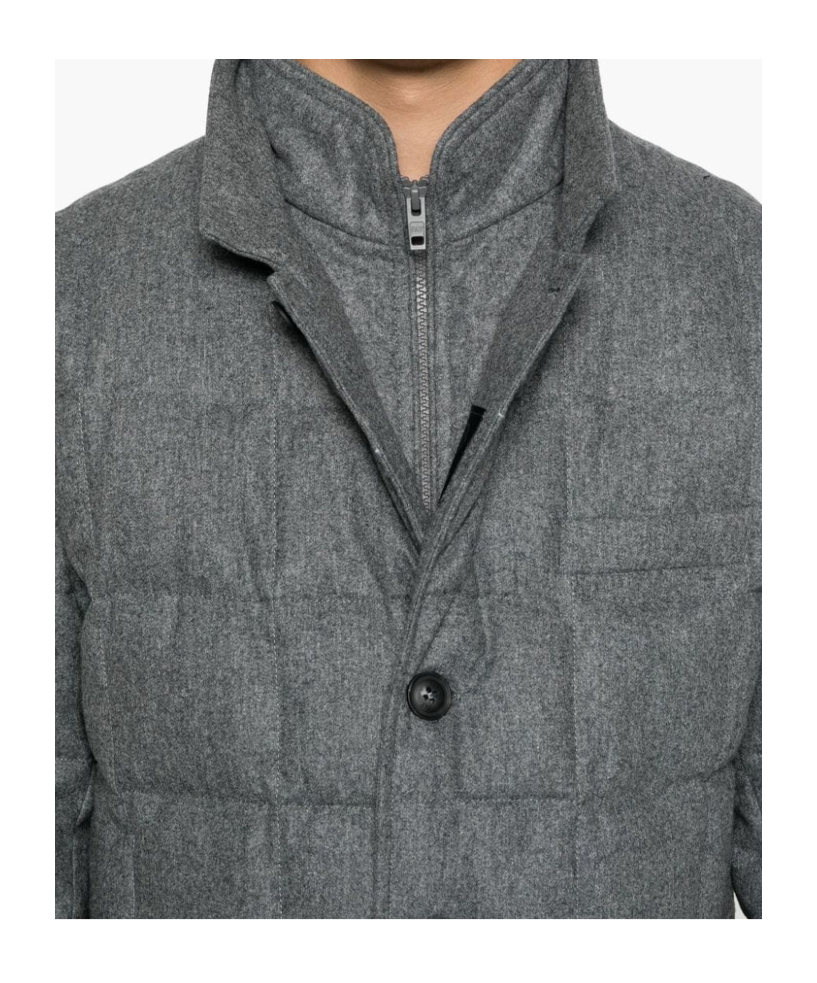 Fay Virgin Wool Coat In Gray