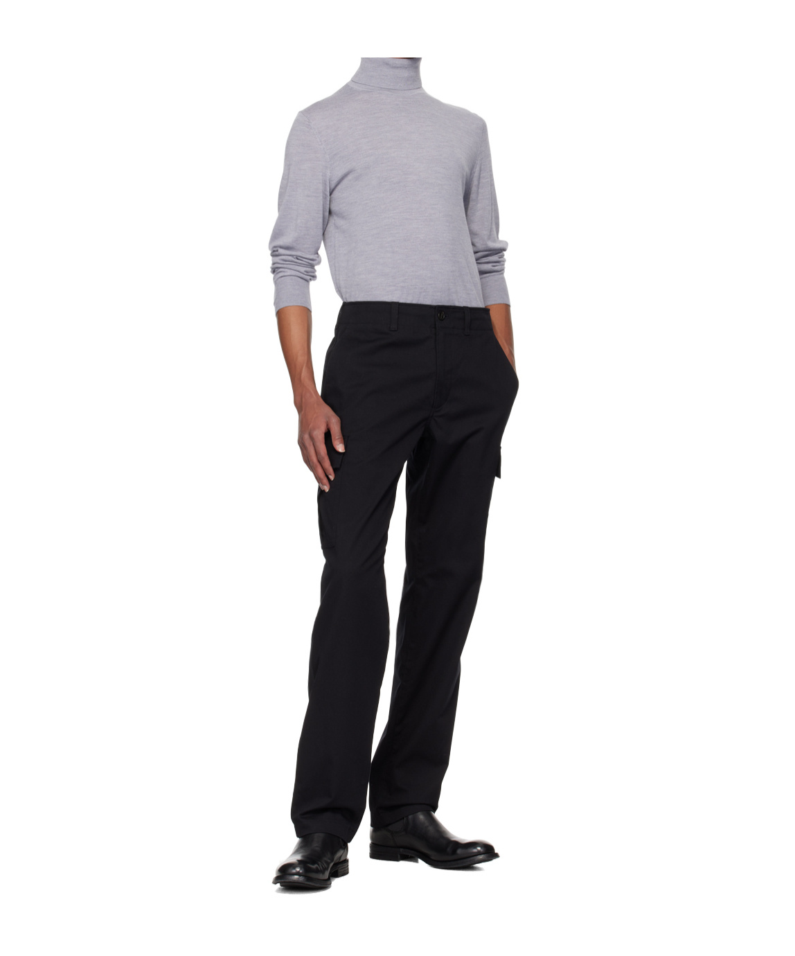 Theory Gray Merino Wool Turtleneck In Gray