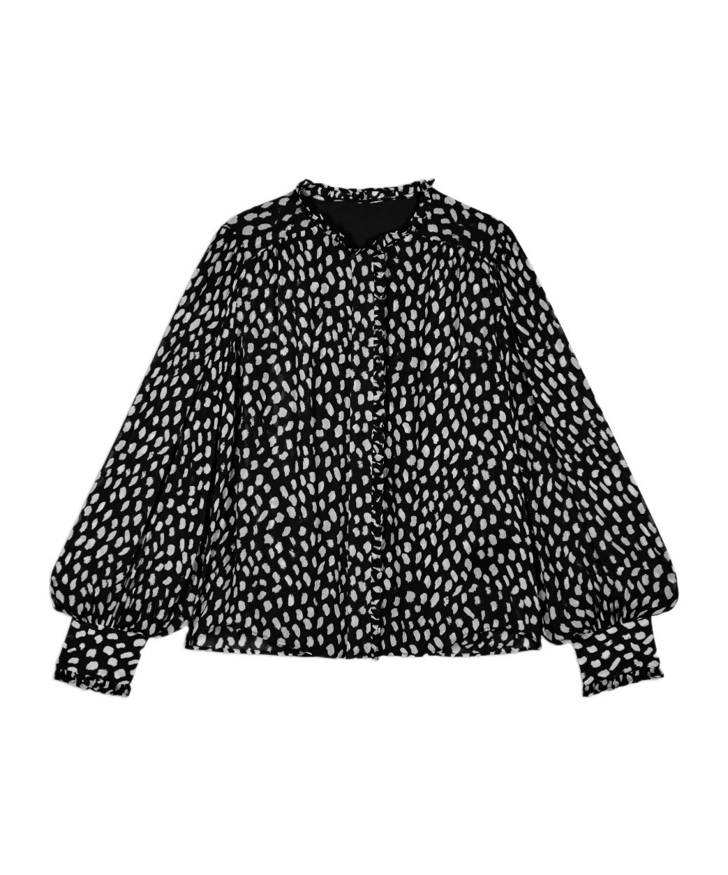 Ba&sh Bingo Graphic-pattern Shirt In Black