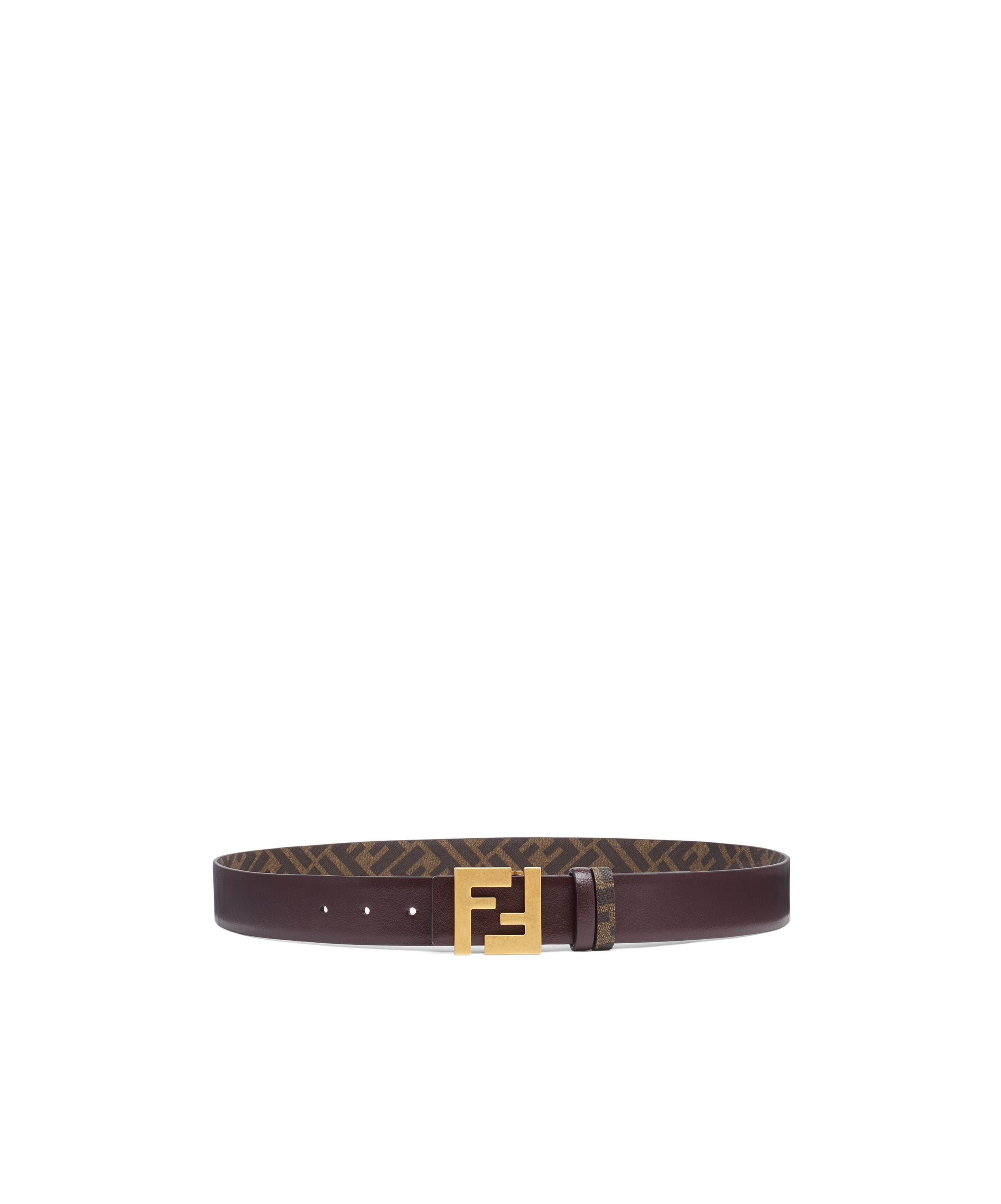 Fendi Reversible Ff-pattern Belt In Black