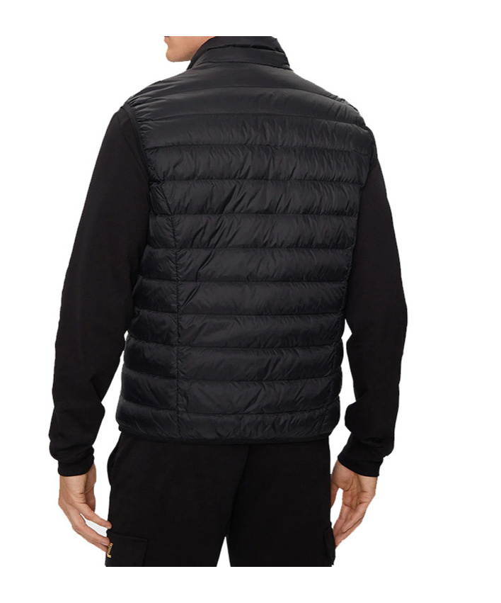 Ea7 Upright Neck Down Vest In Black