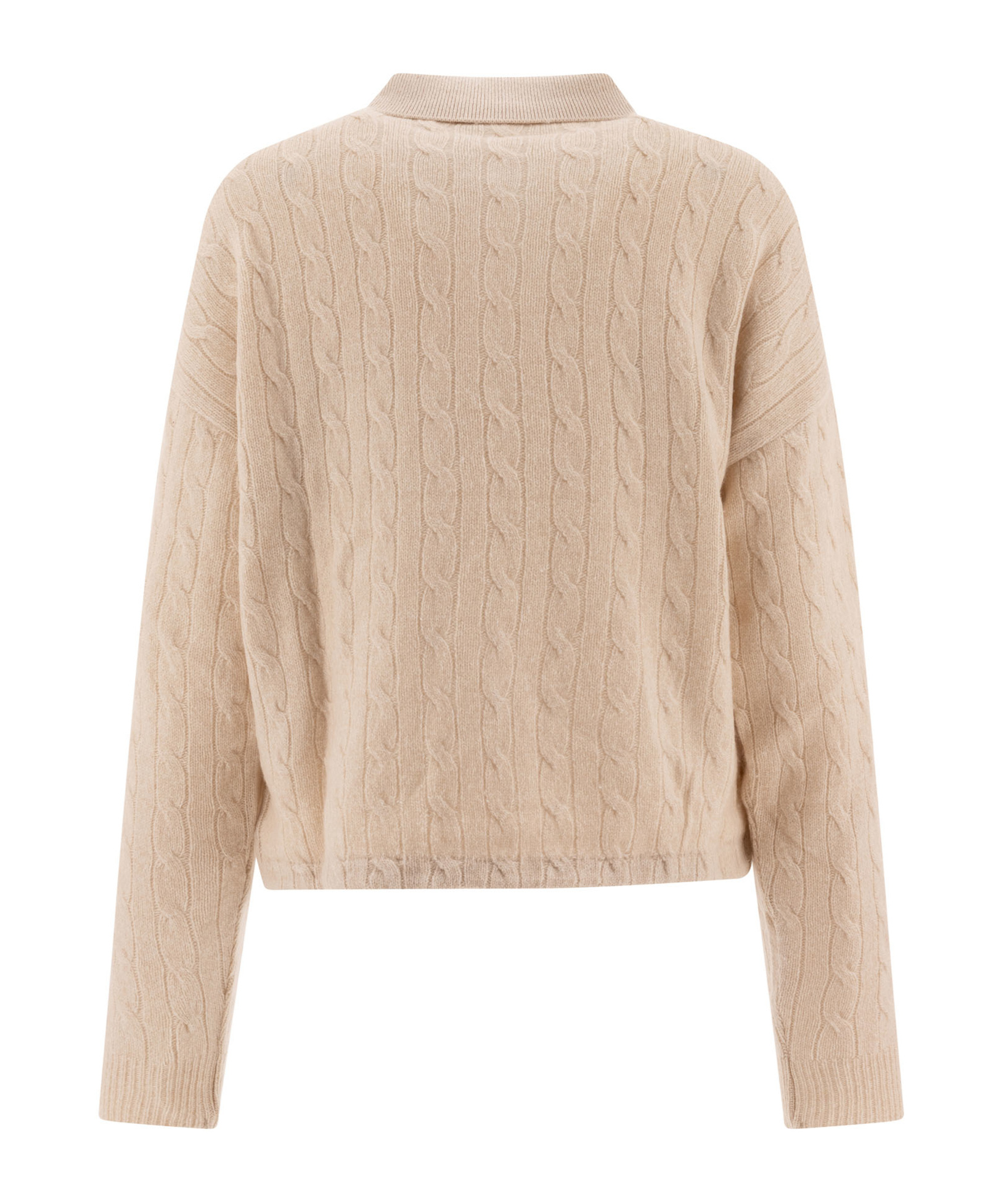Polo Ralph Lauren Brand-embroidered Wool And Cashmere-blend Polo Shirt In Nude