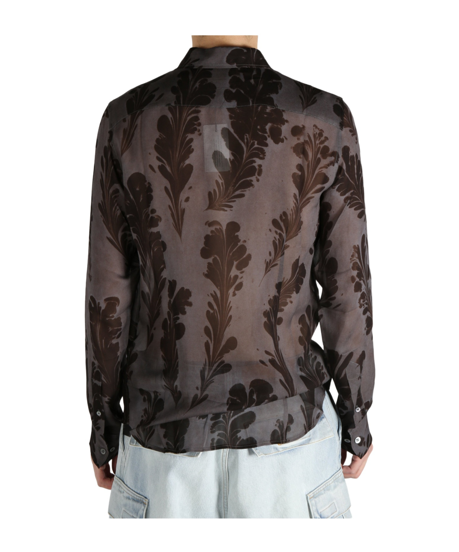 Dries Van Noten Long-sleeved Shirt In Black