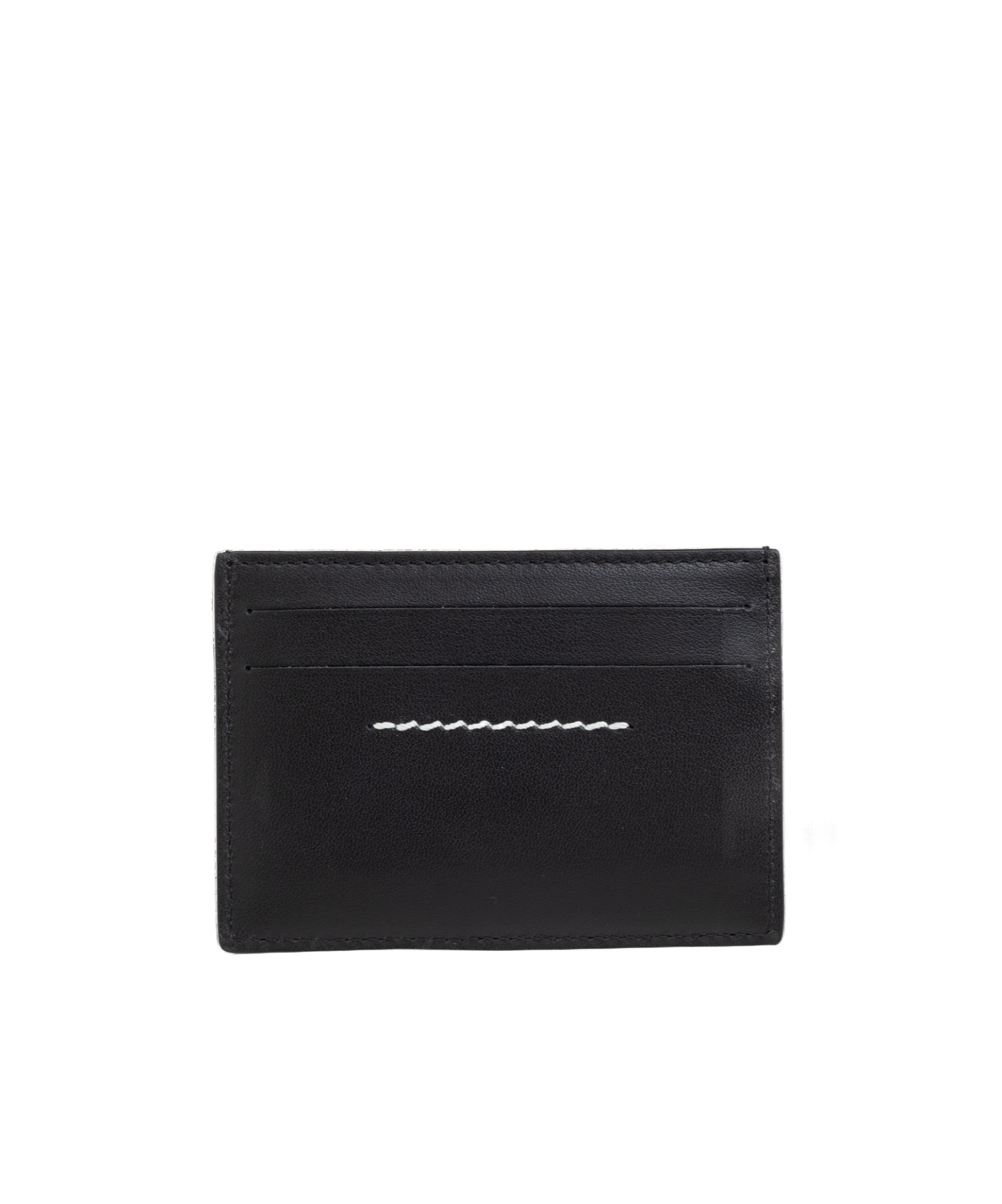 Mm6 Maison Margiela Logo Card Holder In Black