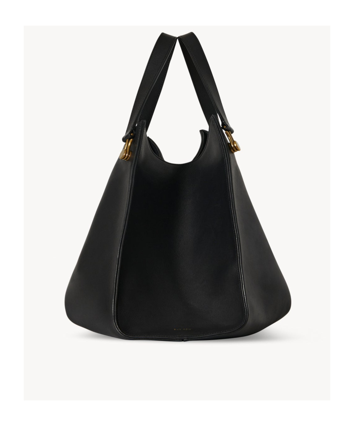 The Row Alexia Leather Handbag In Black