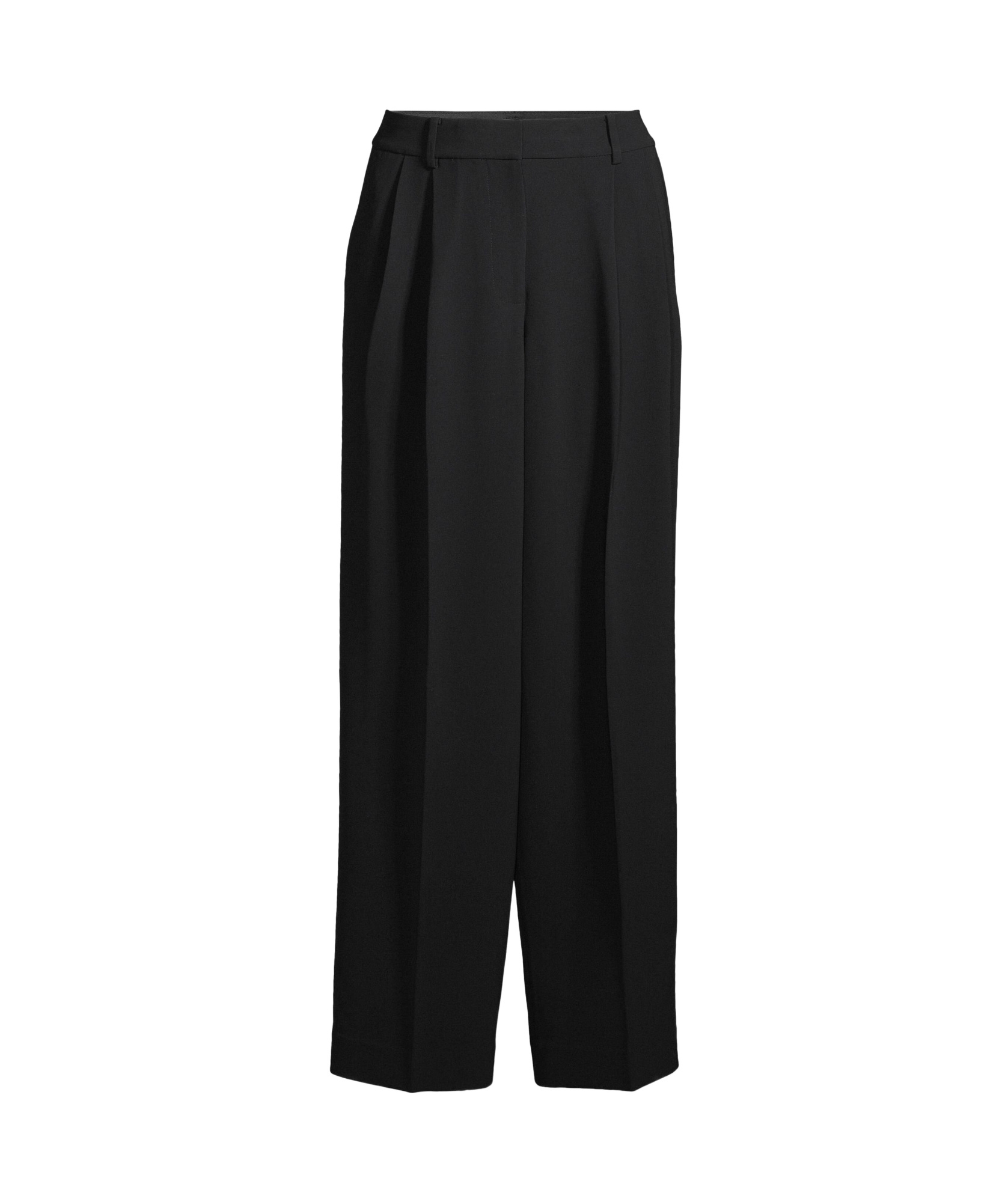 Michael Michael Kors Pleated Wide-leg Pants In Black