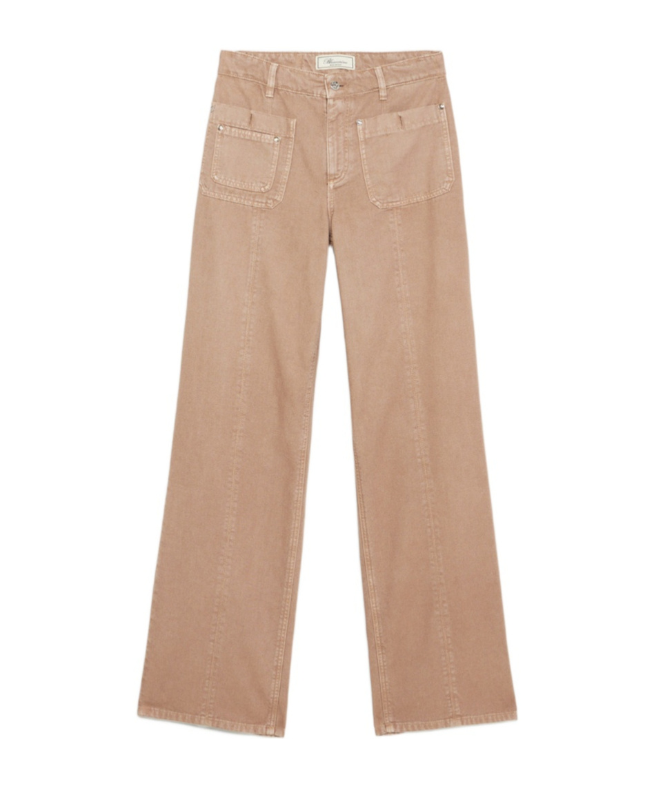 Blumarine Canvas Jeans In Nude