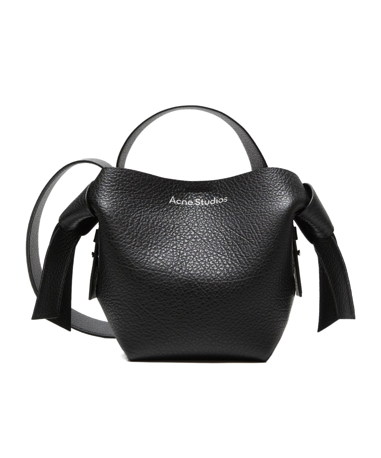 Acne Studios Women Mini Shoulder Bag With Musubi Knot In Black