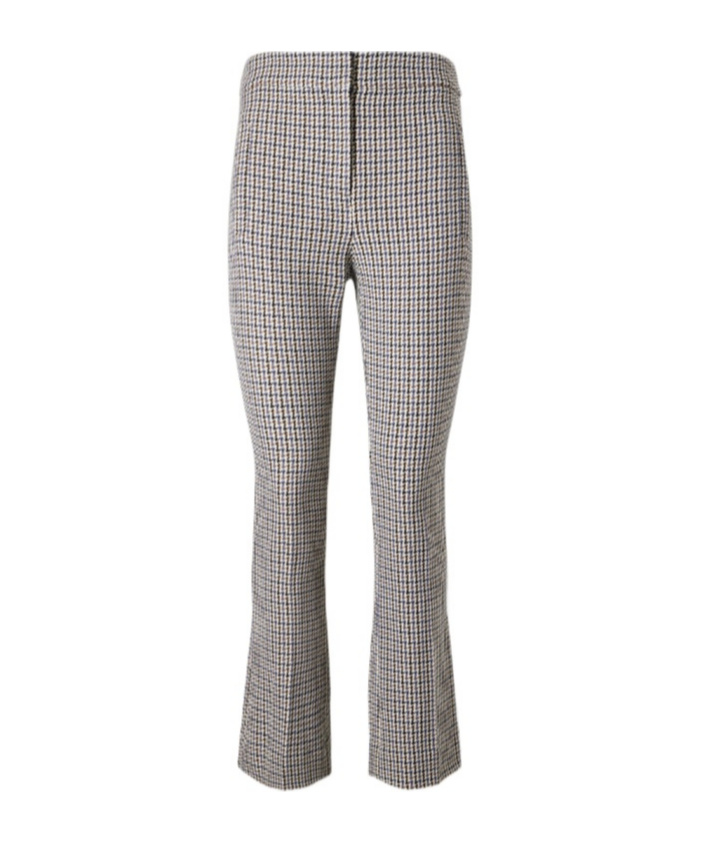 Veronica Beard Arte Prince Of Wales Flared Pants In Blue