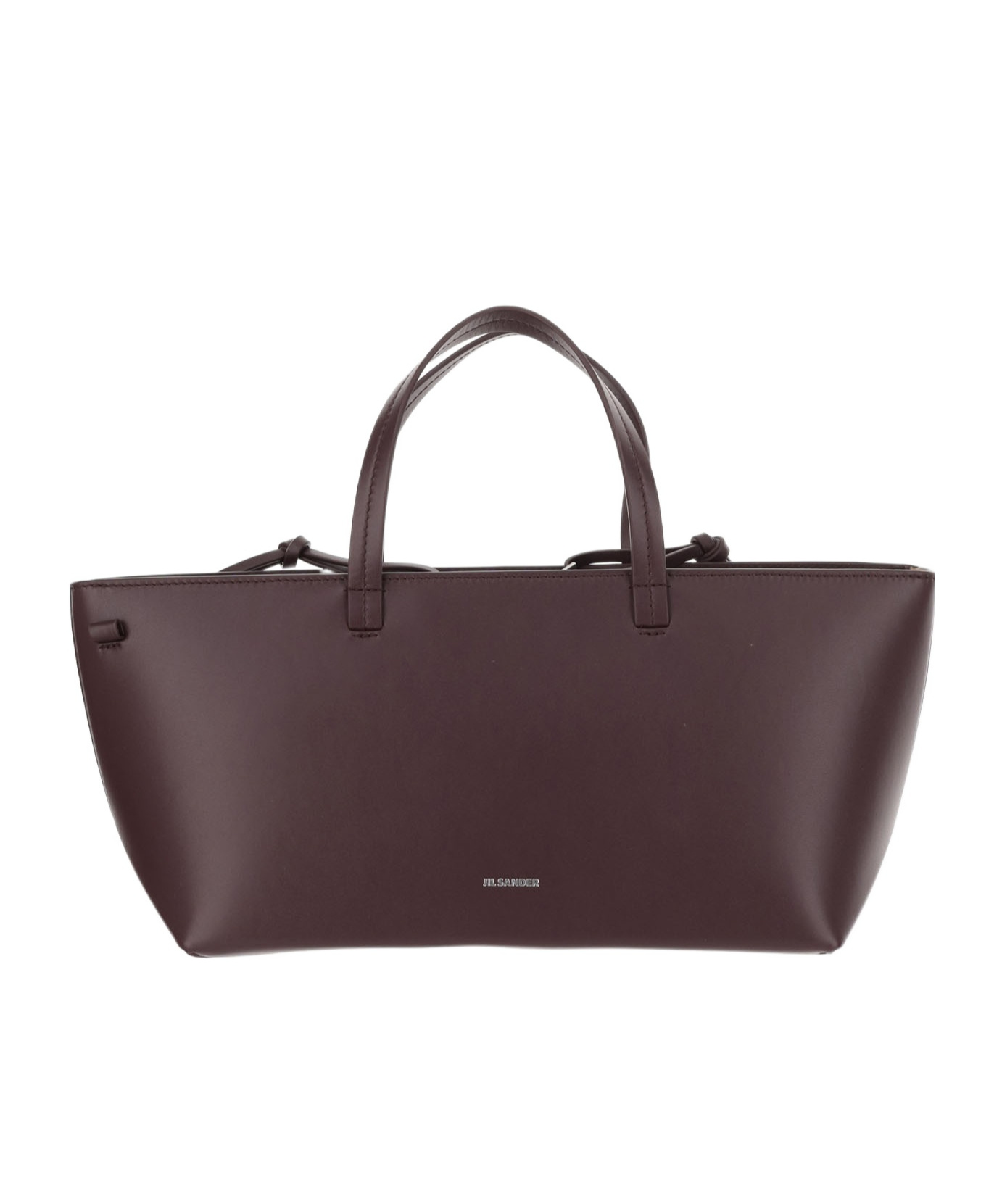 Jil Sander Small Bateau Tote Bag In Brown