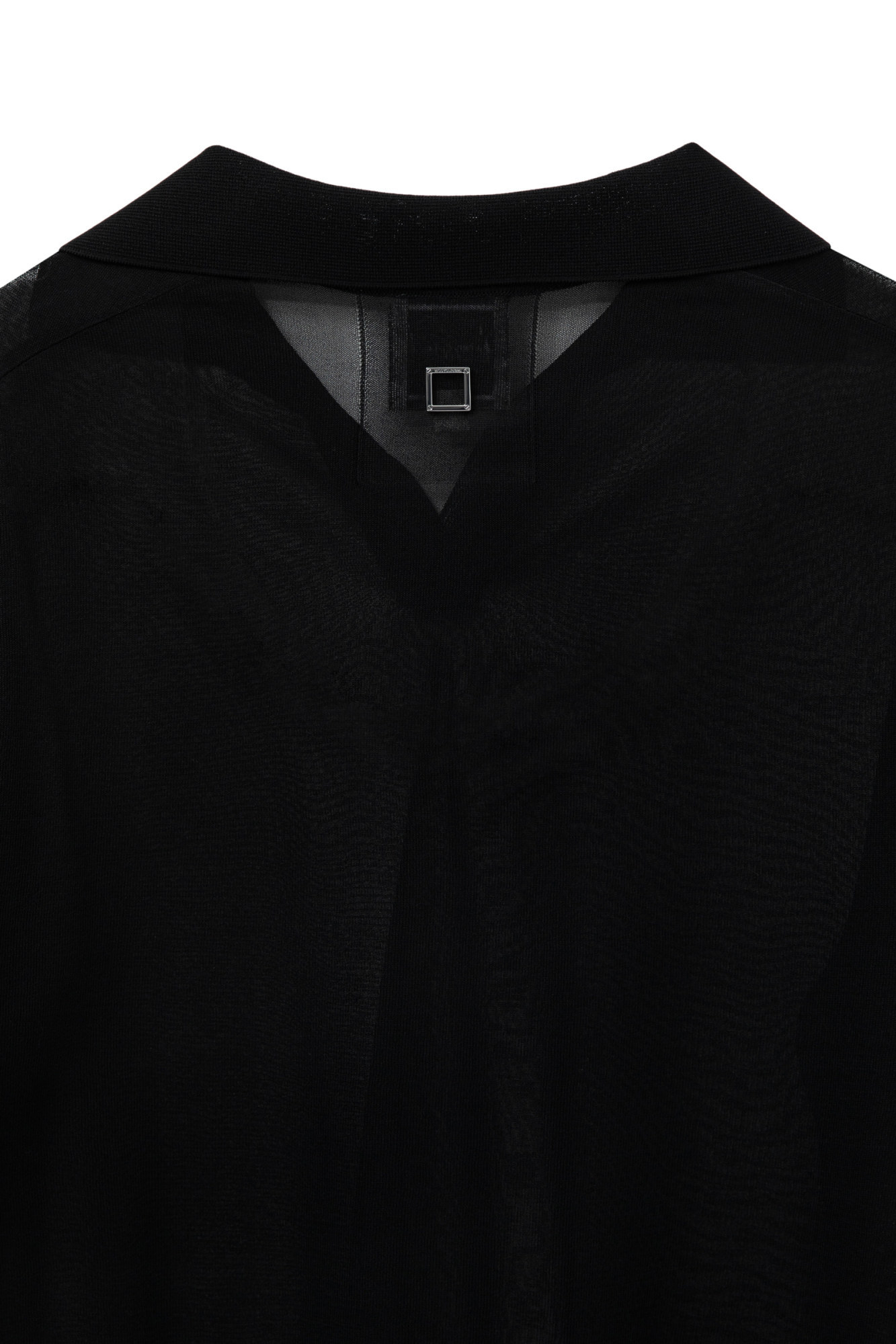 Wooyoungmi Perspective Short-sleeved Sweater In Black