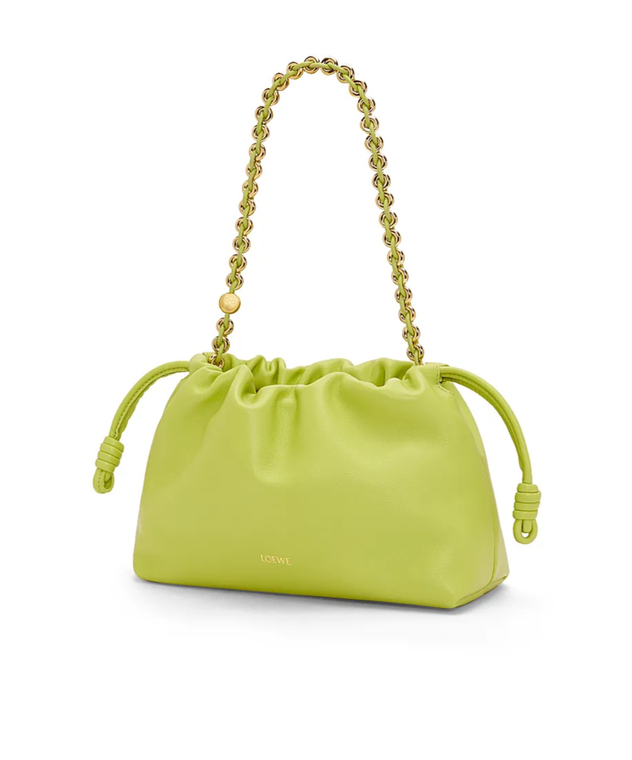 Shop Loewe Flamenco Purse Bag In Mellow Nappa Lambskin In Green
