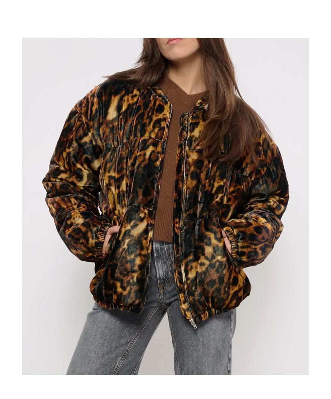 Isabel Marant Leopard Coat In Black