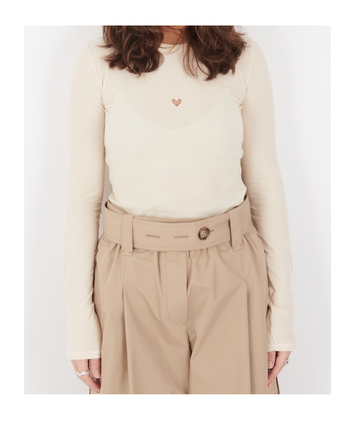 Baserange Heart Long Sleeve Tee Undyed