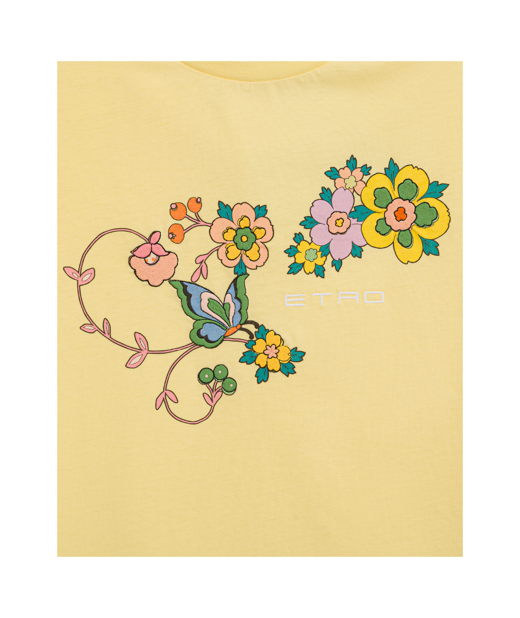 Etro Short-sleeved T-shirt In Yellow