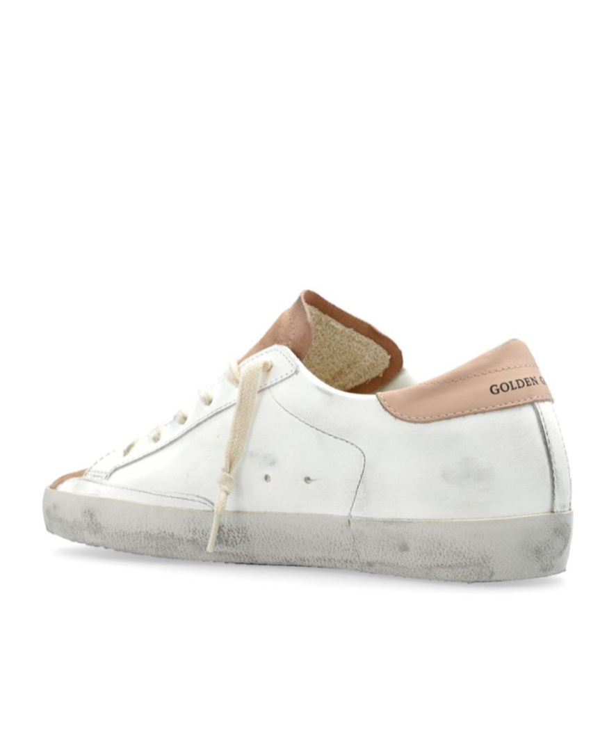Golden Goose Super-star Leather Sneakers In White