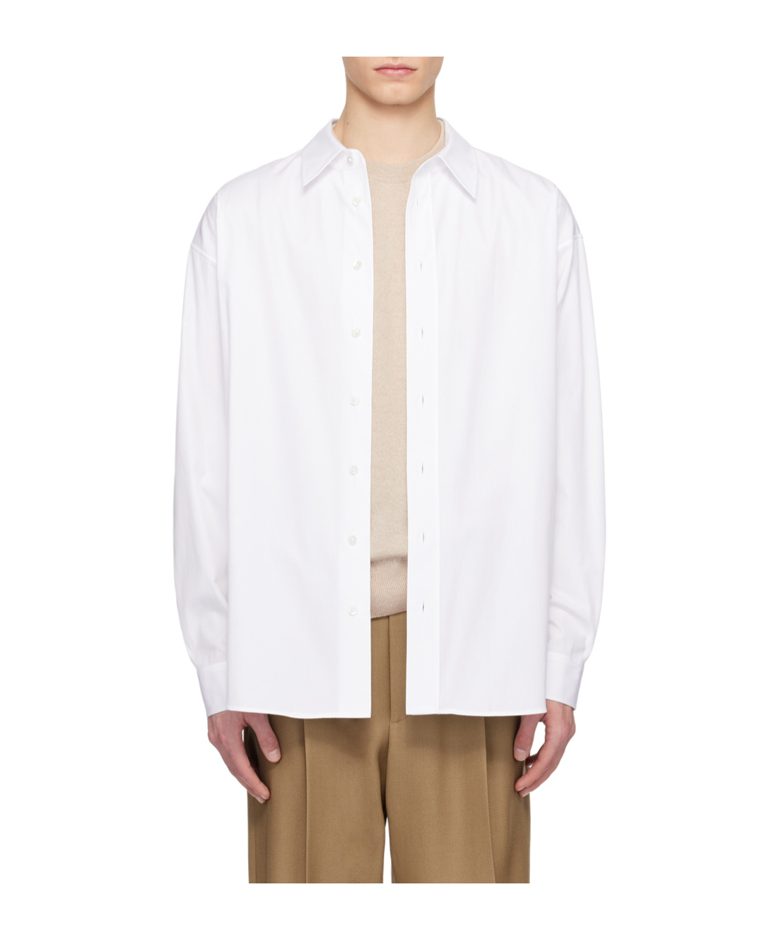 The Row Penn Long-sleeved Shirt In White