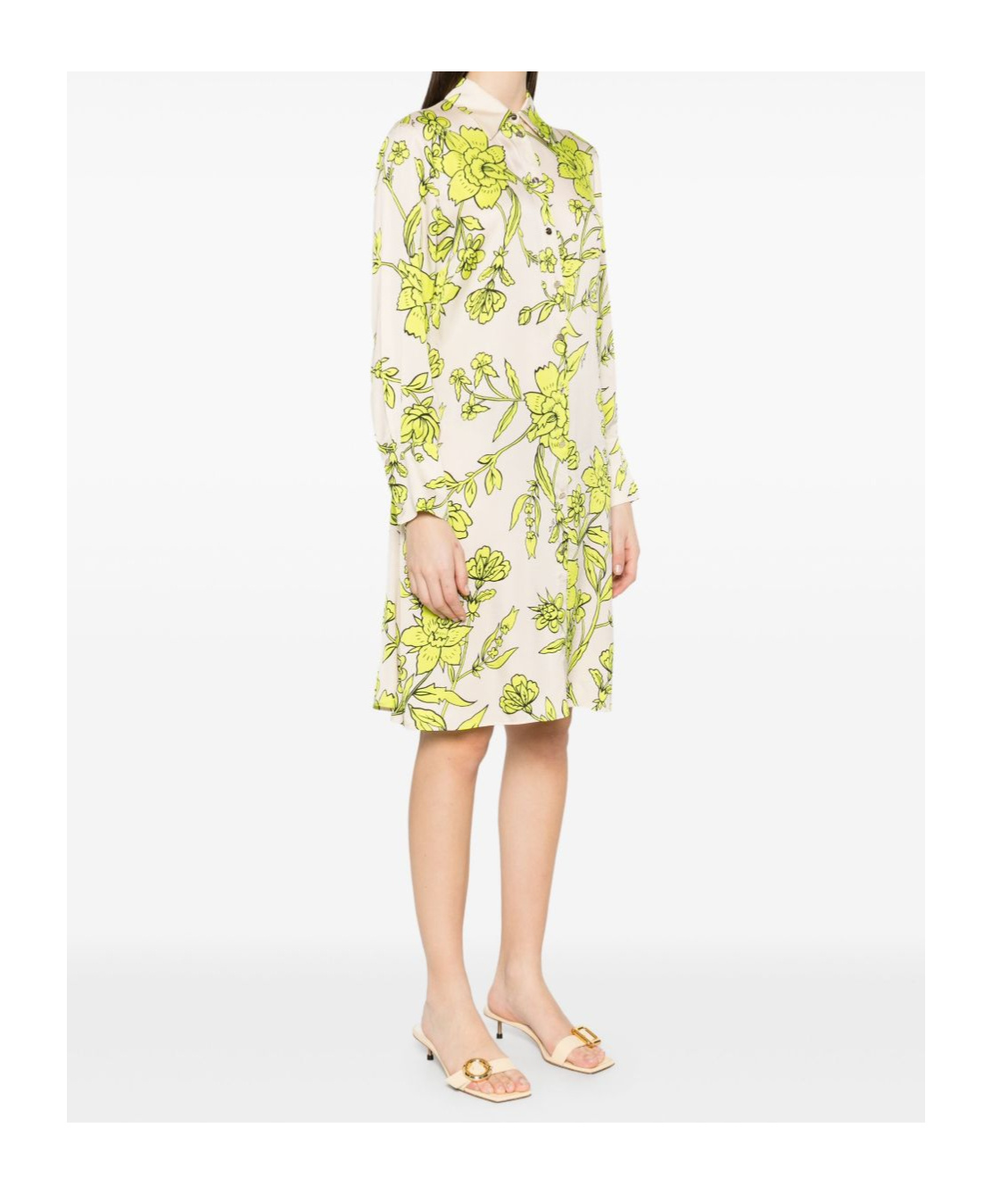 Liu •jo Liu Jo Floral Wrap Dress With Adjustable Waist In White