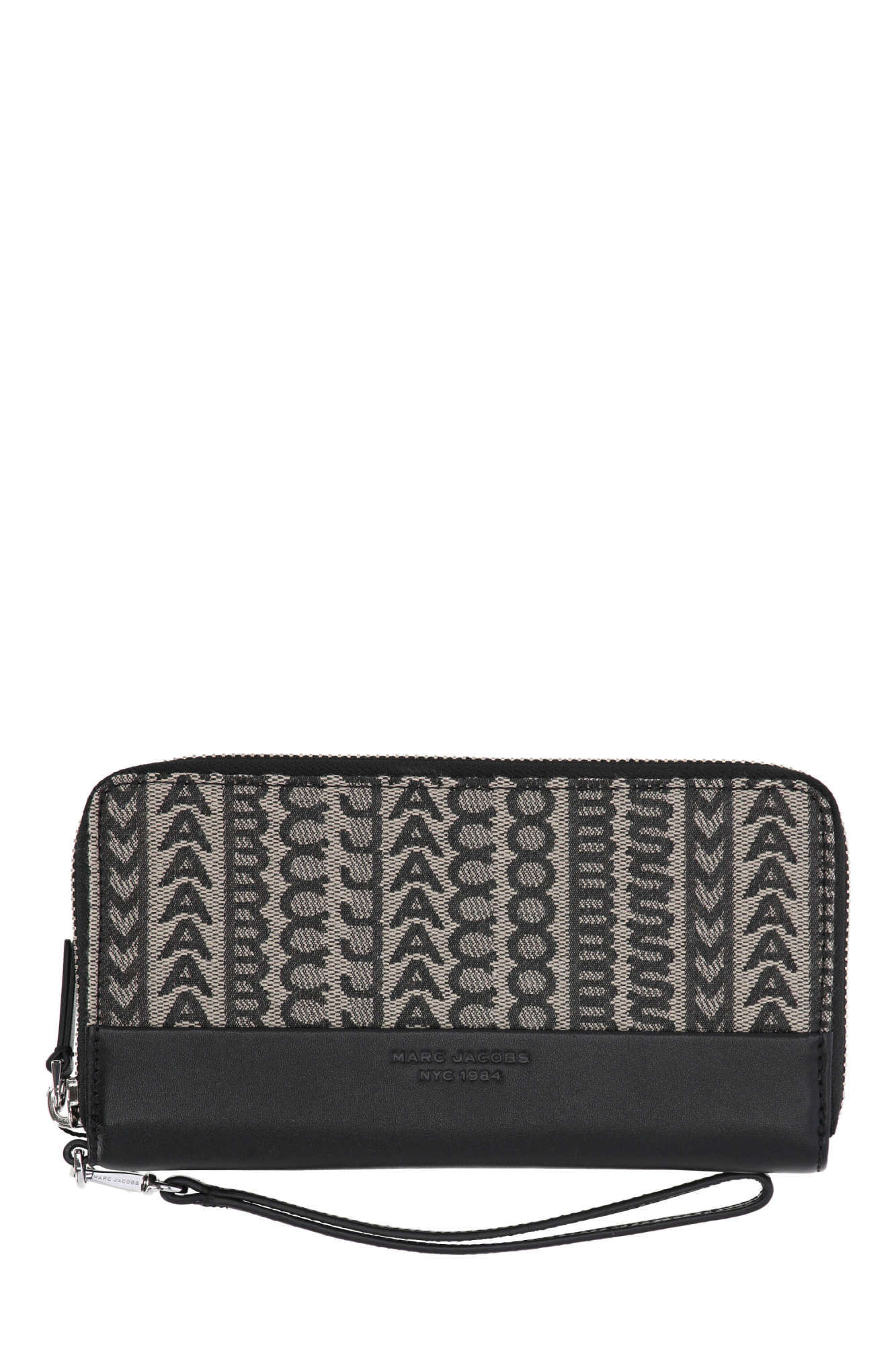 Shop Marc Jacobs The Monogram Continental Wallet In Black