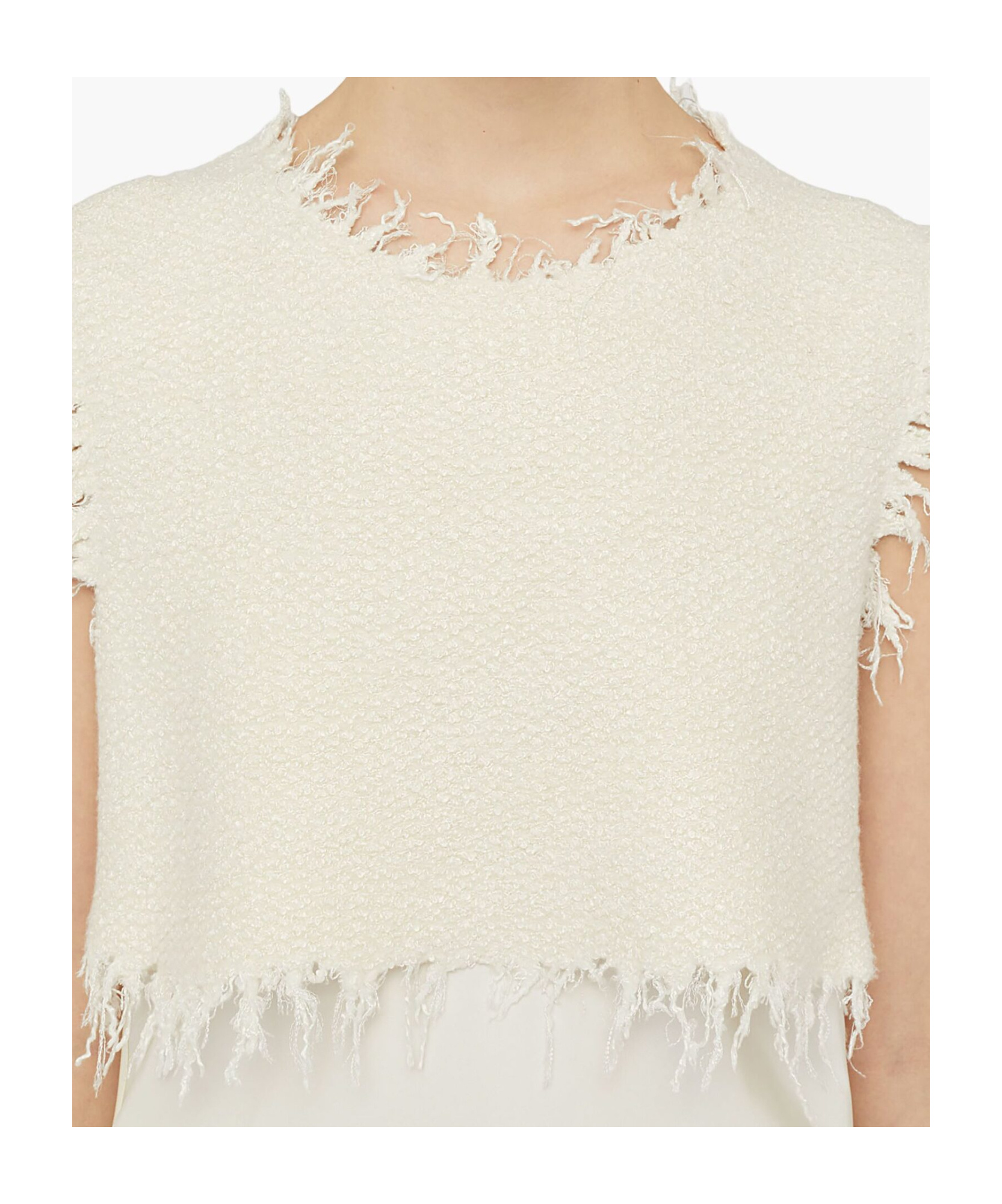Jil Sander Layered-design Sleeveless Top In White