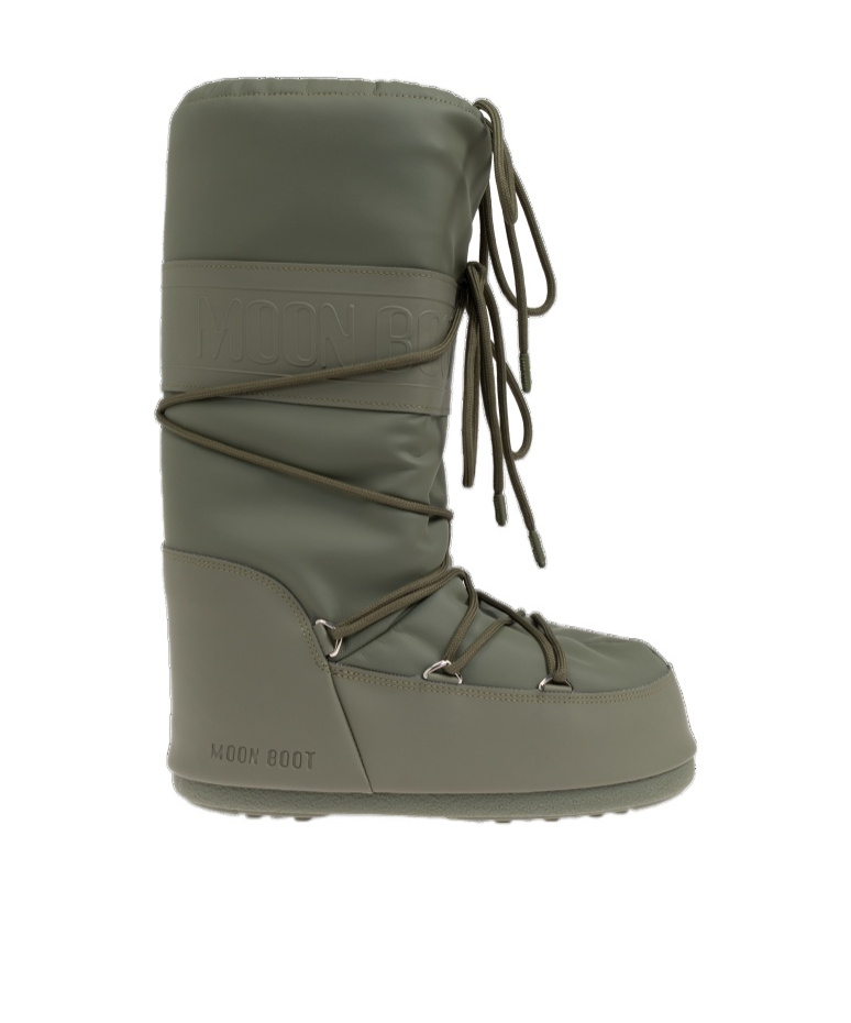 Moon Boot Lacing Snow Boots In Green