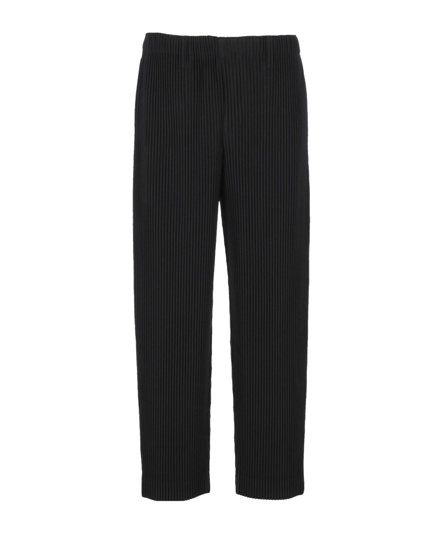 Issey Miyake Homme Plissé  Pleated Tapered Trousers In Black