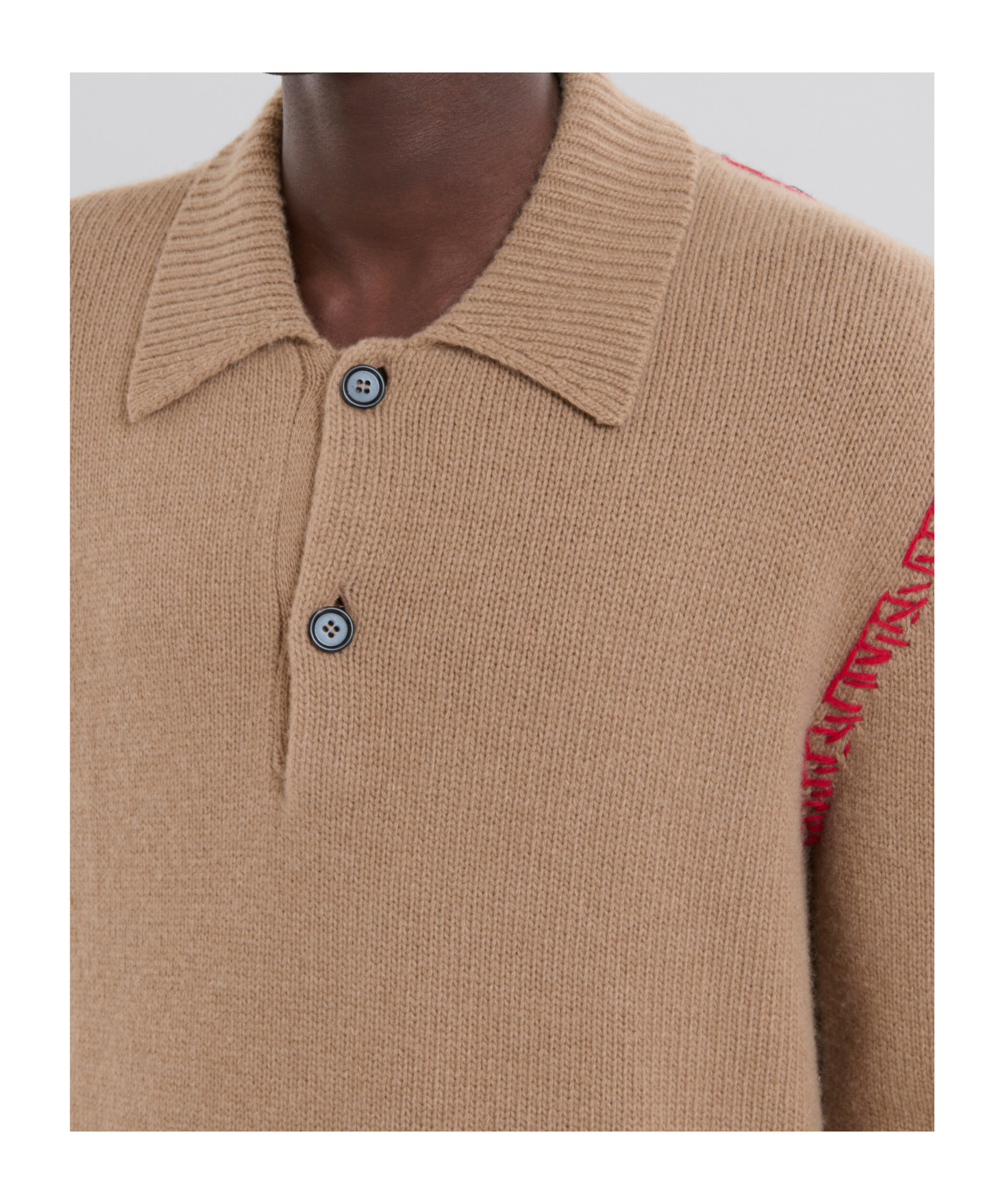 Shop Marni Knitted Polo Shirt In Brown