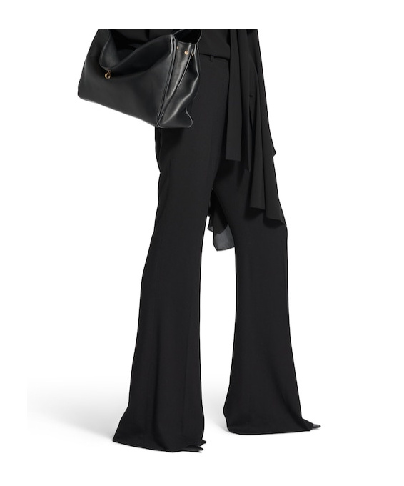Balenciaga High-rise Flare Pants In Black