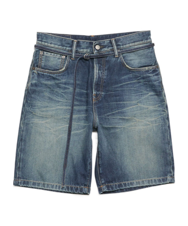 Acne Studios Loose Fit Denim Shorts In Blue