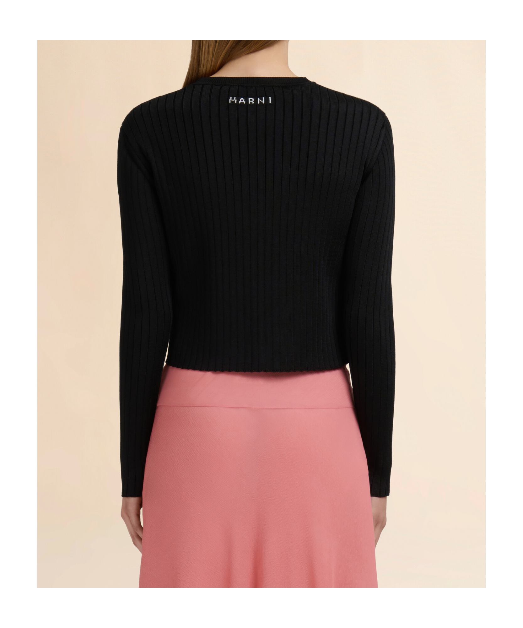 Marni Button-front Long-sleeve Cardigan In Black