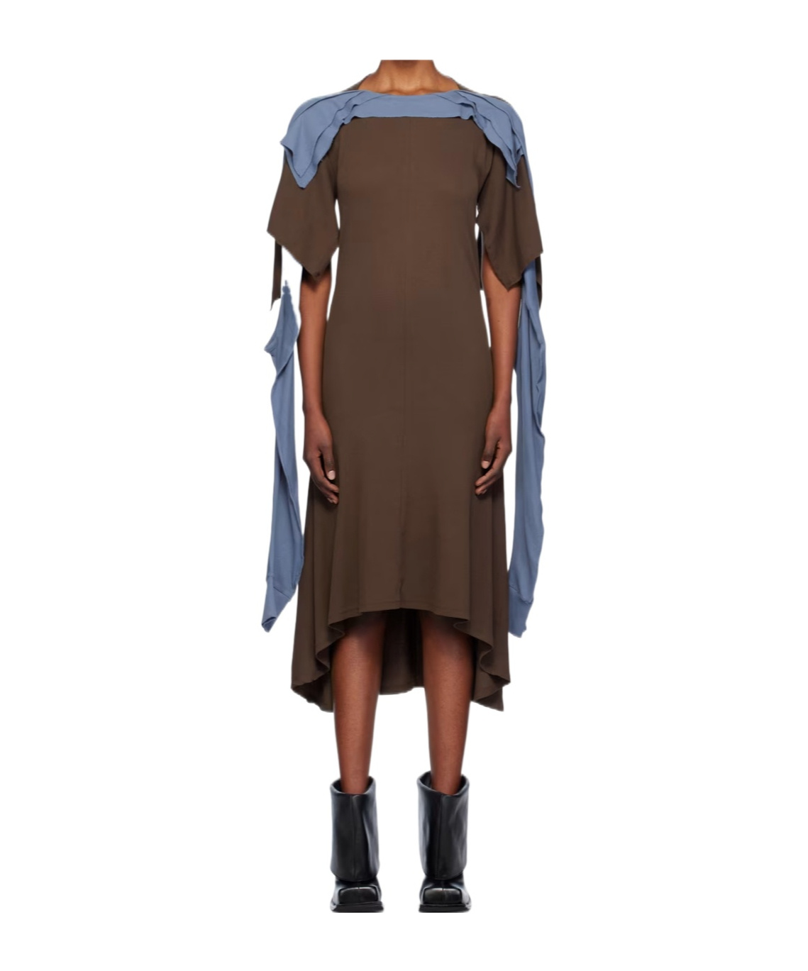 Kiko Kostadinov Midi Dress In Brown
