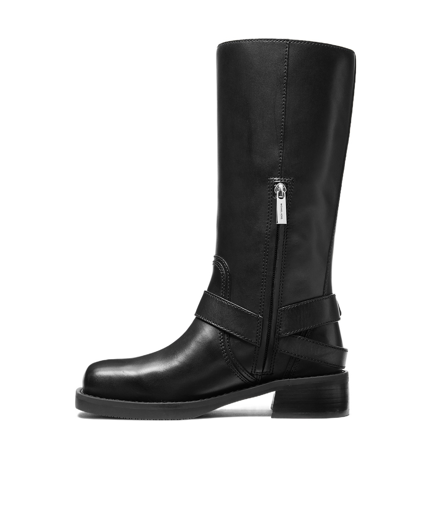 Michael Michael Kors 40f4cbfb7l Womens Buckle Leather Mid-calf Boots In Black