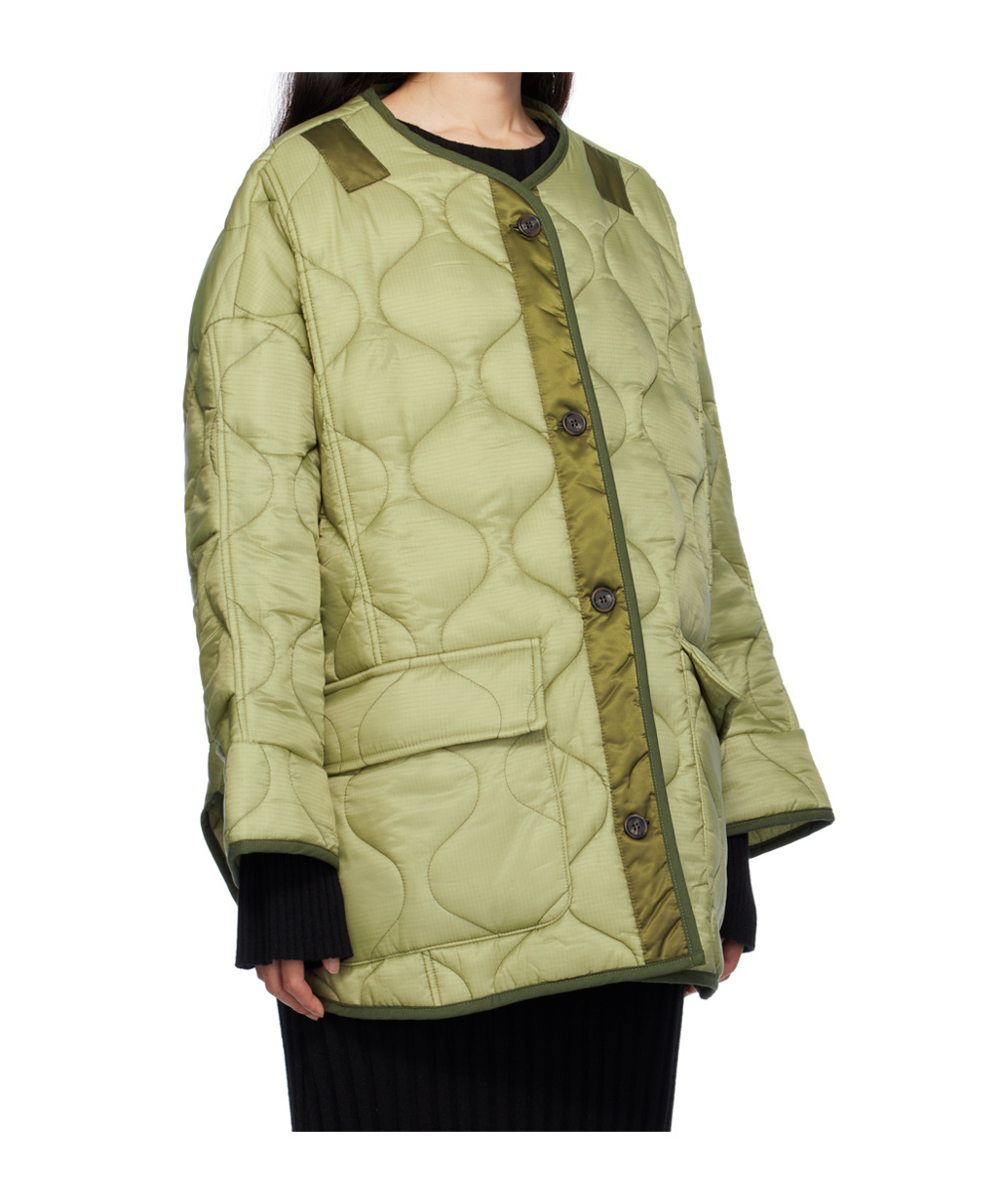 THE FRANKIE SHOP TEDDY OVERSIZED QUILTED JACKET