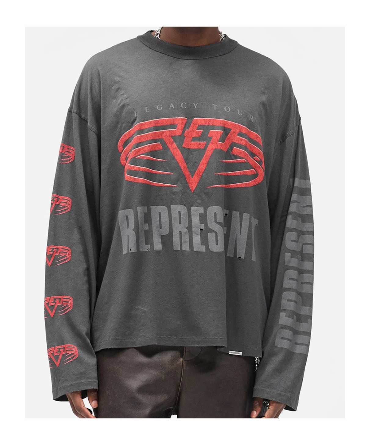 Represent Reversible Living Legacy Tour Long Sleeve T-shirt In Black