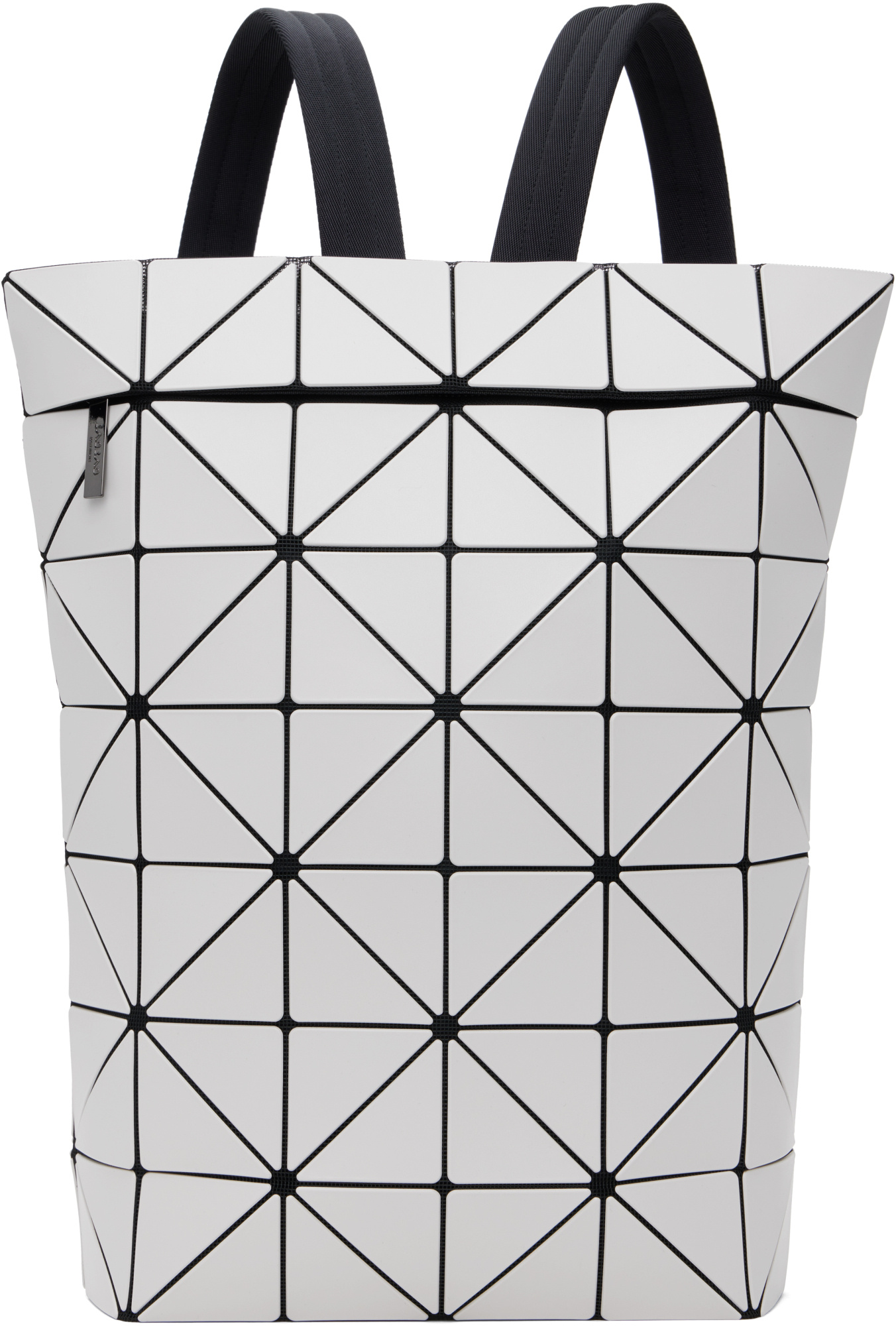 Bao Bao Issey Miyake Gray Blocky Backpack In White