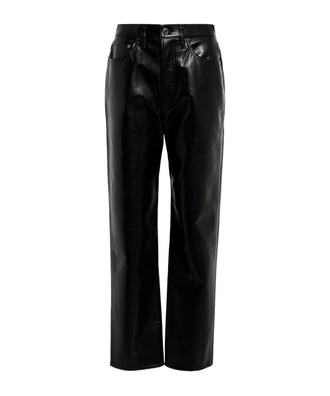 Agolde Straight-leg Casual Pants In Black