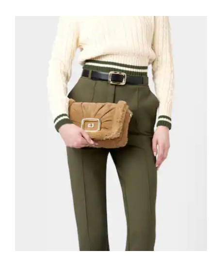 Roger Vivier Vic' Choc Flap Shoulder Bag In Brown