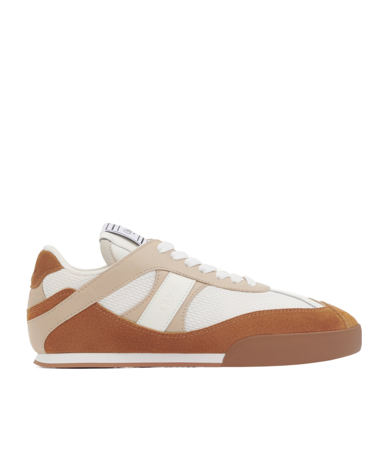 Chloé Lace-up Footwear Featuring Contrast Panels In Brown