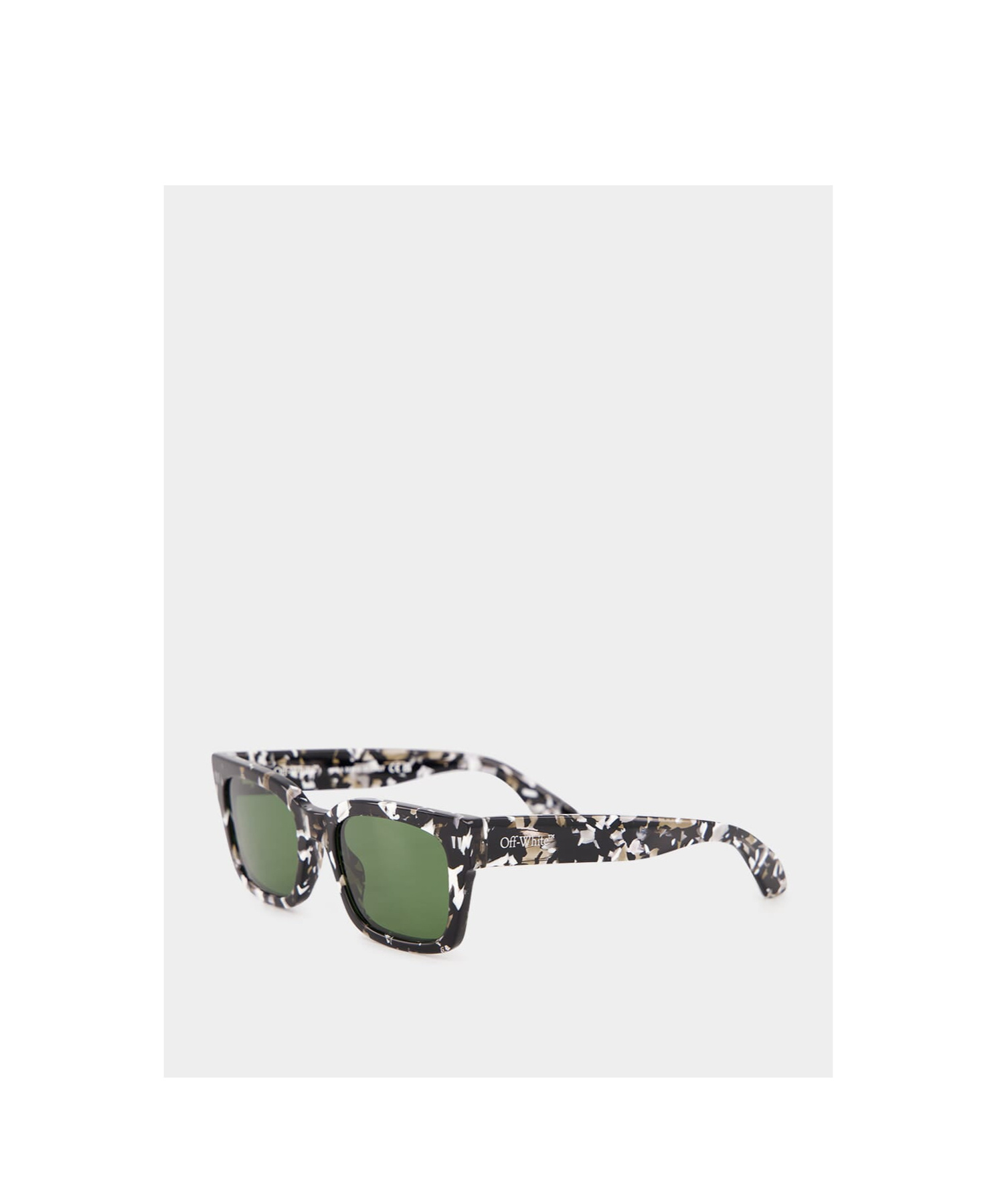 Off-white Logo Sunglasses In Green