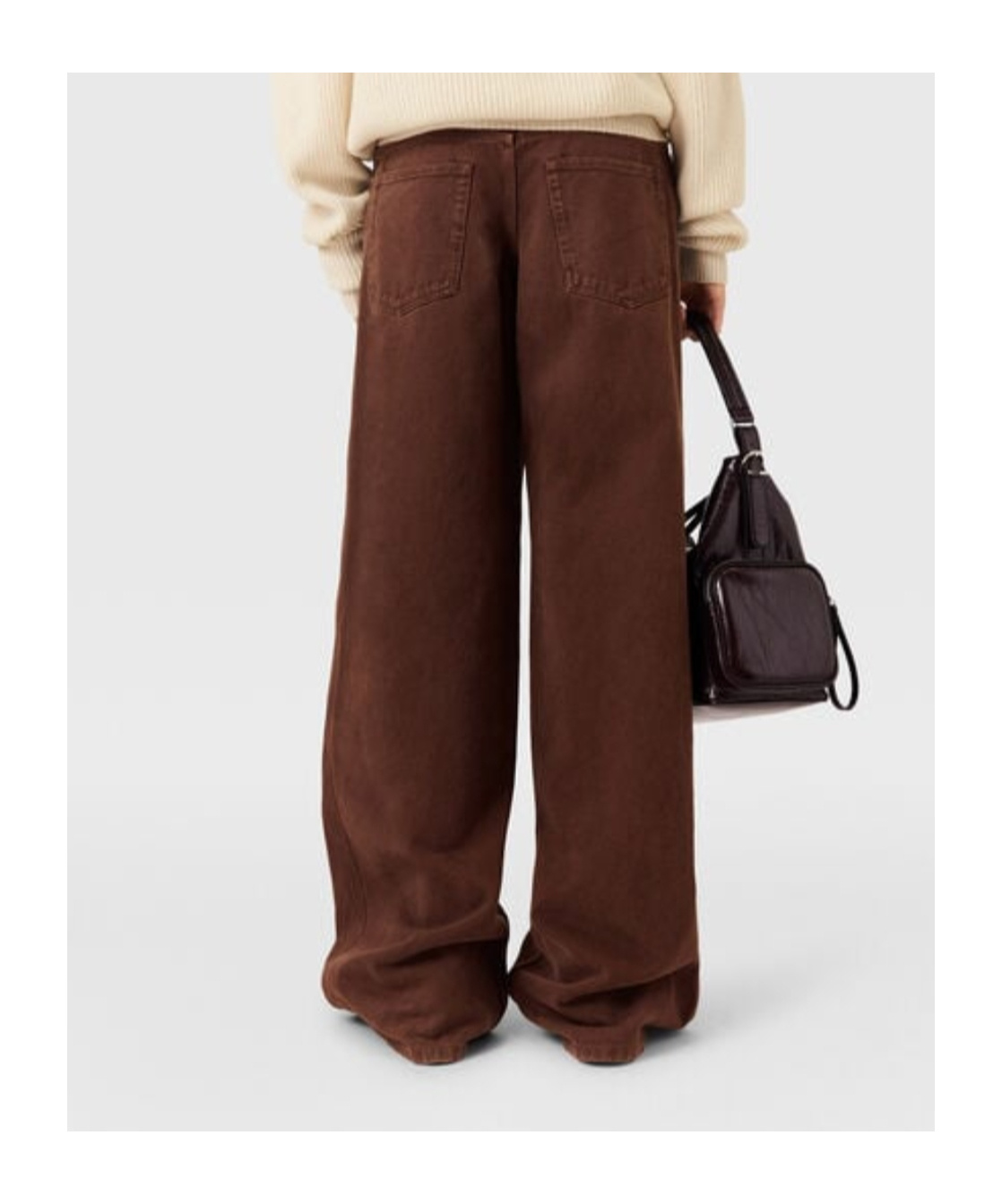 Stella Mccartney Mid-rise Wide-leg Denim Jeans In Brown