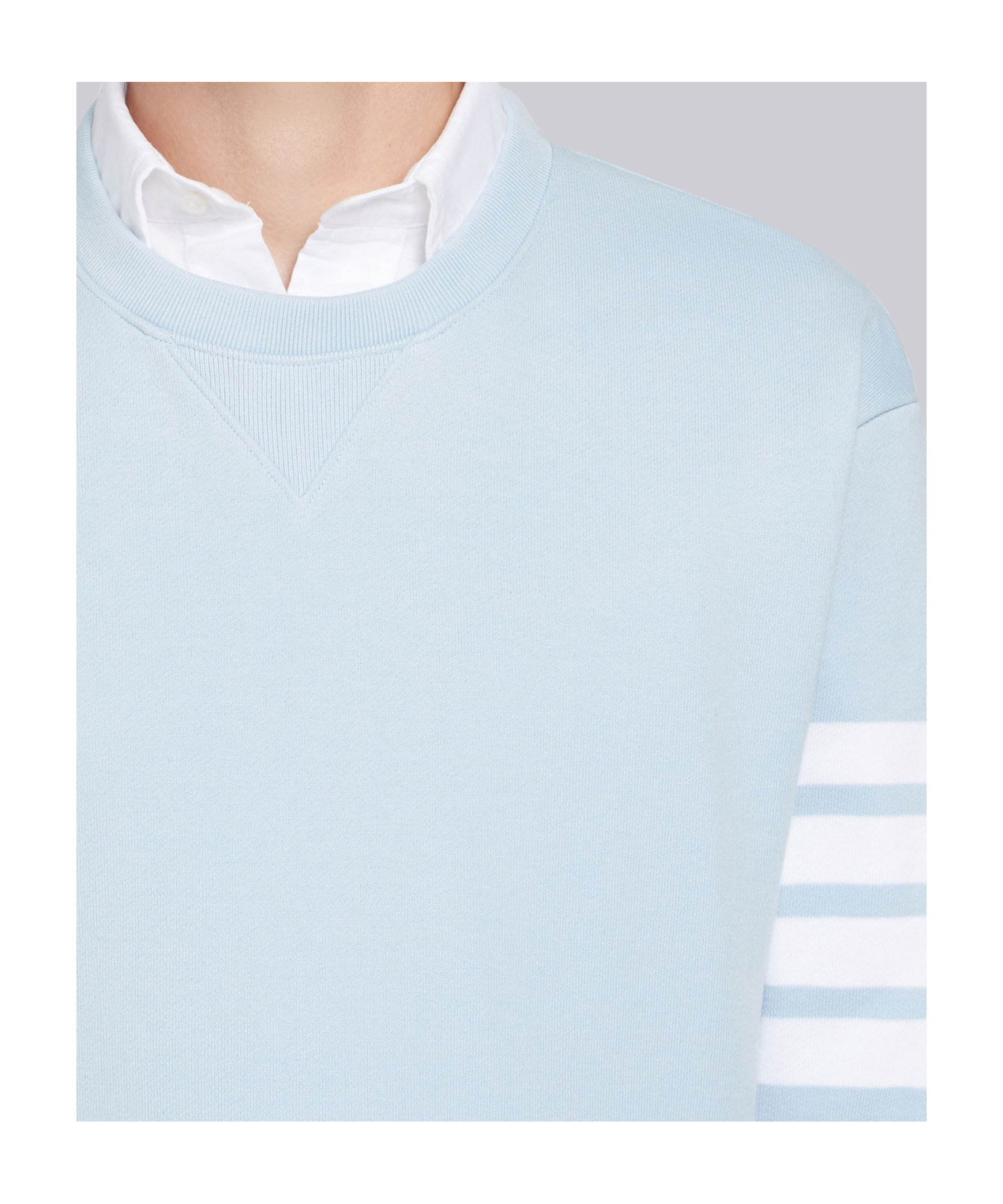 Thom Browne Engineered 4-bar Loopback Sweatshirt In Blue