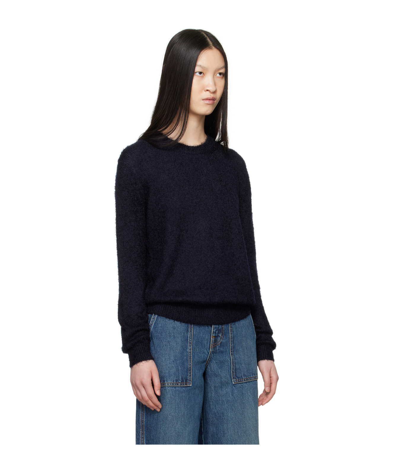 Khaite Round-neck And Long-sleeved Sweater In Black