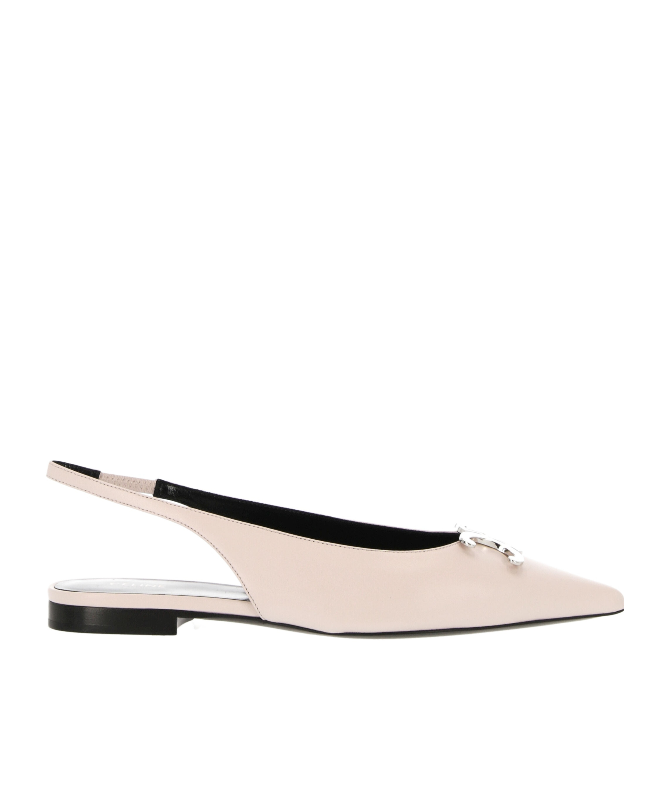 Celine Women Alma Triomphe Slingback Ballerina In Pink