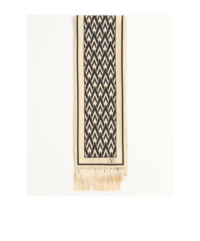 Valentino Garavani Toute La V Scarf In Nude