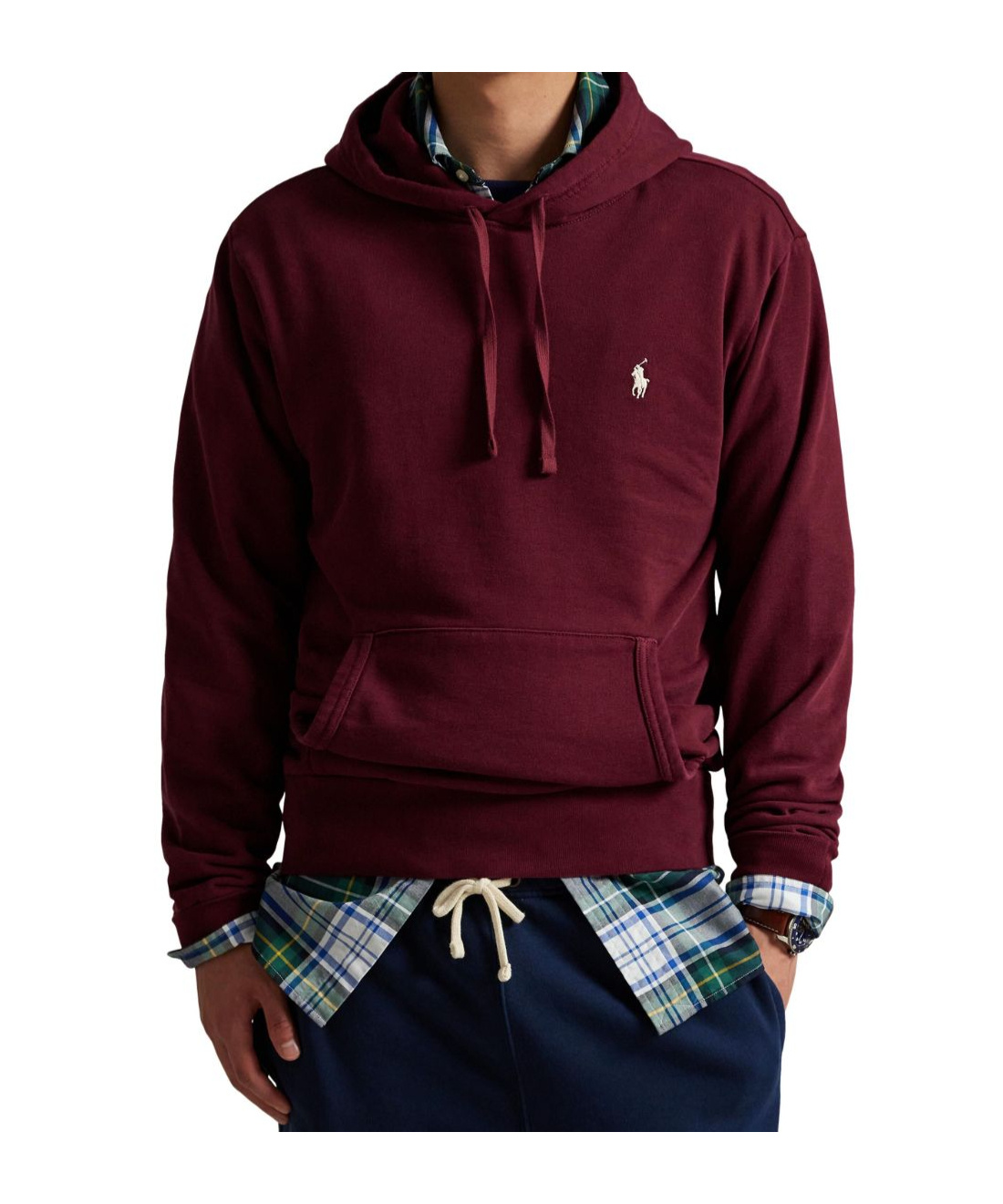 Polo Ralph Lauren Hooded Loopback Fleece Sweater In Brown