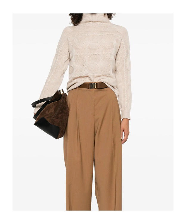 Max Mara Long-sleeved Sweater In Neutral