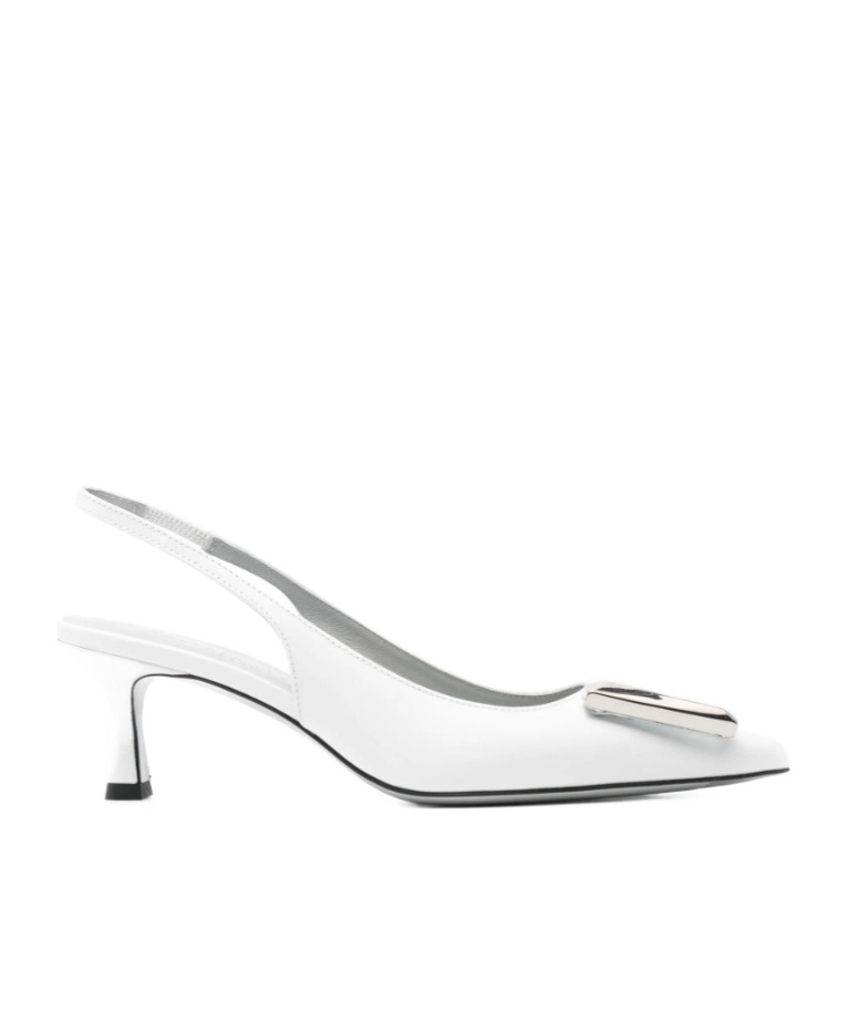 Shop Roberto Festa 50mm Medina Pumps In White
