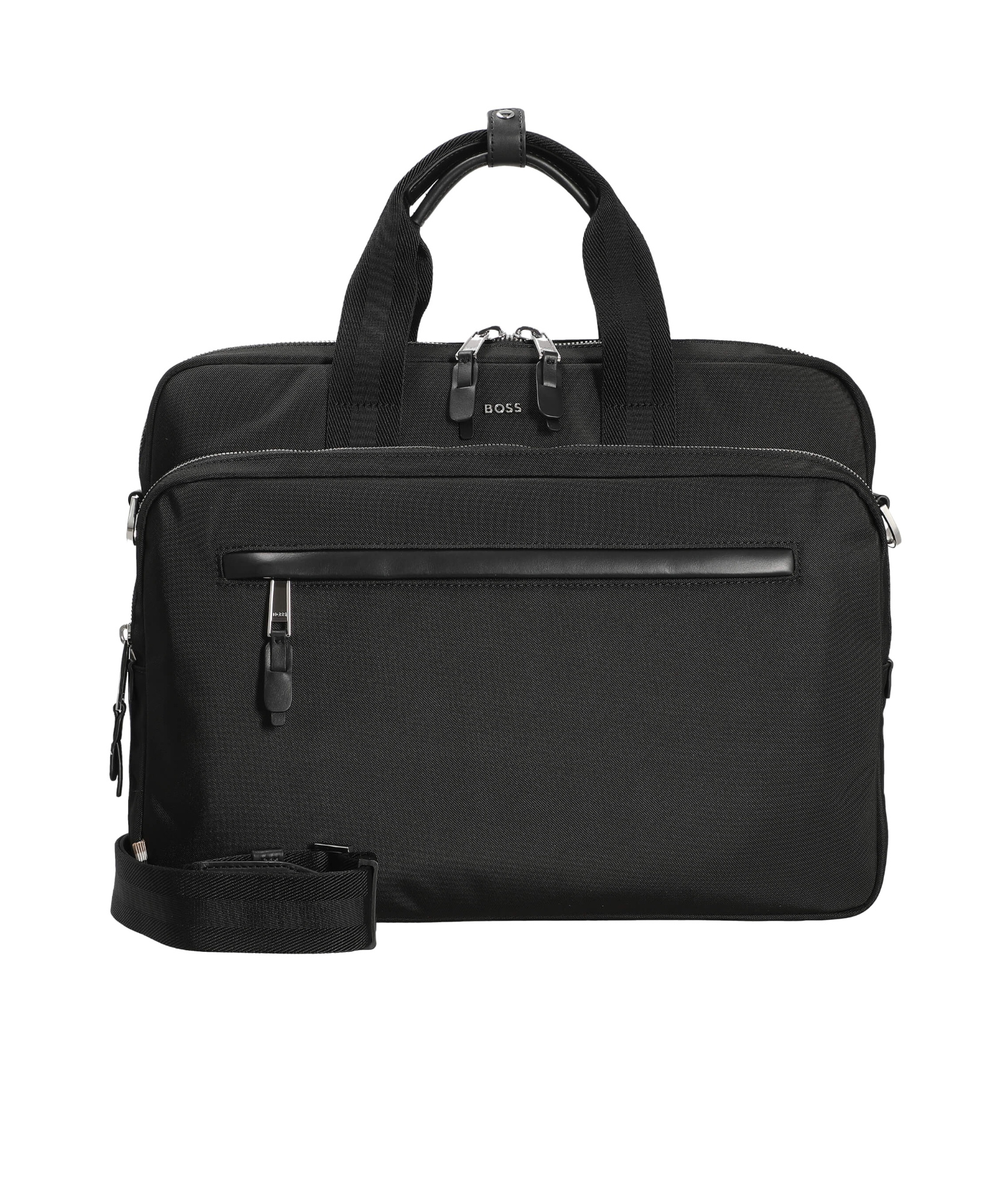 Hugo Boss Logo Briefcase In Black